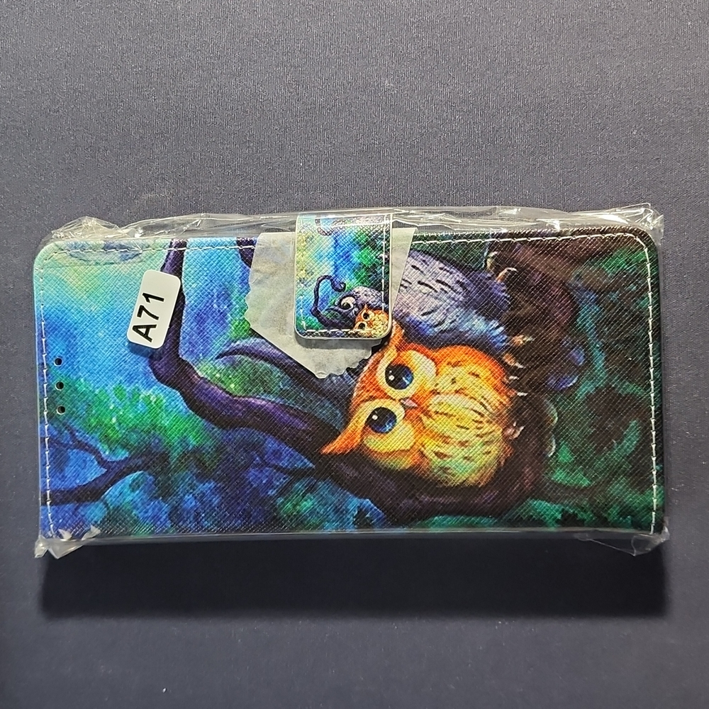 Samsung Galaxy A71, New Phone Case with wallet, Owl Design
